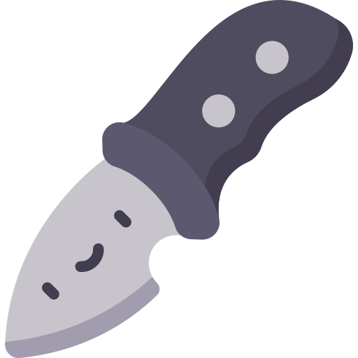 Нож Kawaii Flat иконка