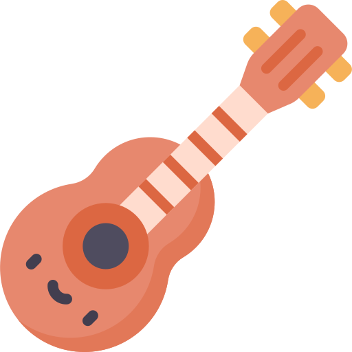 ukulele Kawaii Flat icon