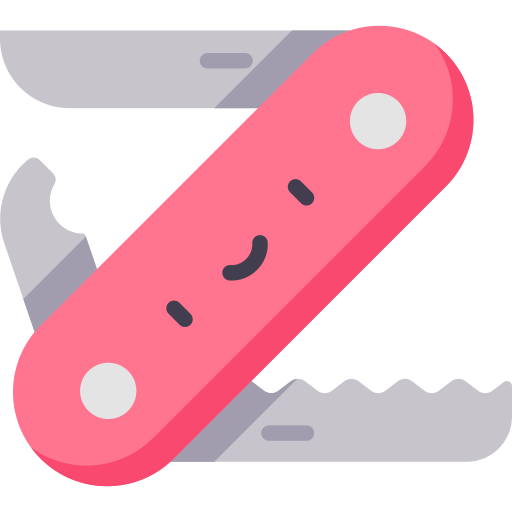 Swiss knife Kawaii Flat icon