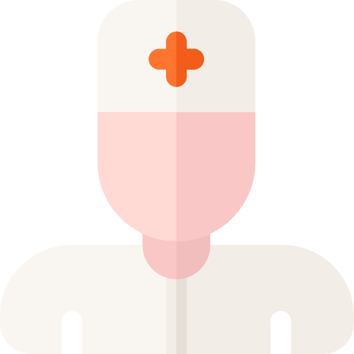 Enfermera Basic Rounded Flat icono
