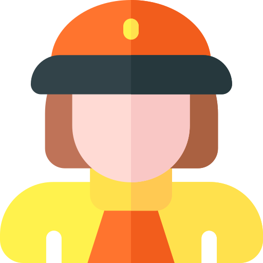 Firewoman Basic Rounded Flat icon
