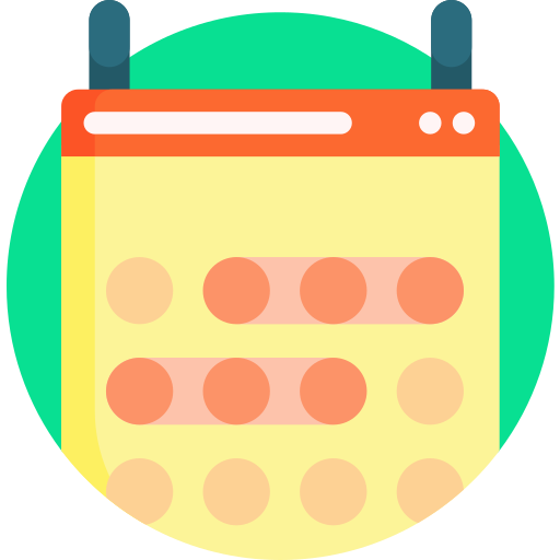Calendario Detailed Flat Circular Flat icono