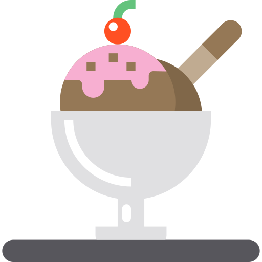 Ice cream Payungkead Flat icon