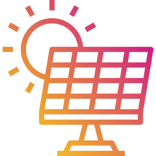 太陽光エネルギー Payungkead Gradient icon