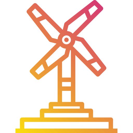 turbina wiatrowa Payungkead Gradient ikona