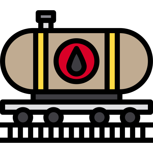 Oil train Payungkead Lineal Color icon