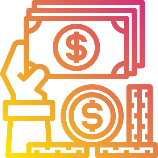 현금 Payungkead Gradient icon
