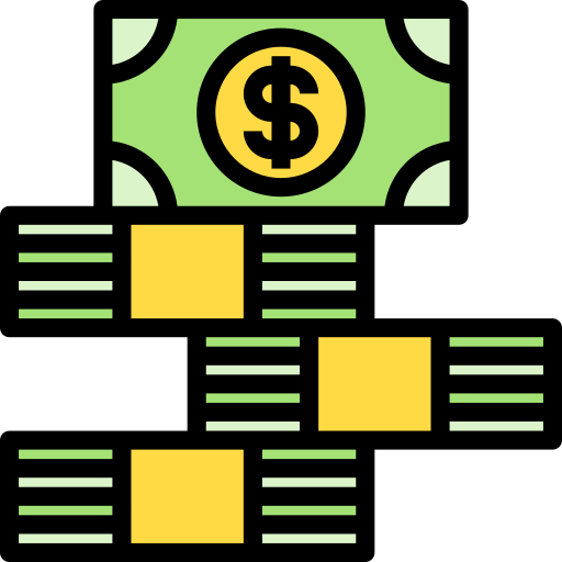 banknoty dolarowe Payungkead Lineal Color ikona