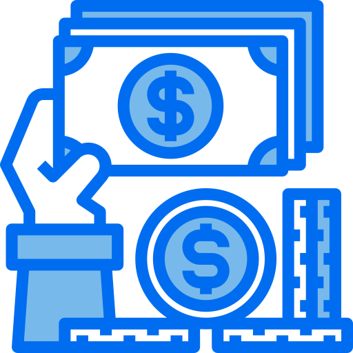 dinero en efectivo Payungkead Blue icono