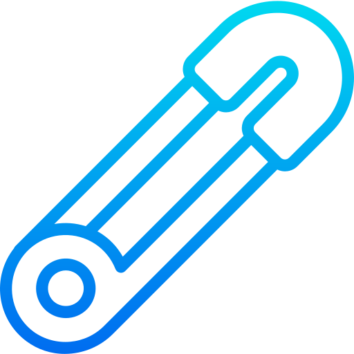 Safety pin srip Gradient icon