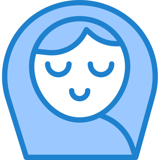 여자 아기 srip Blue icon