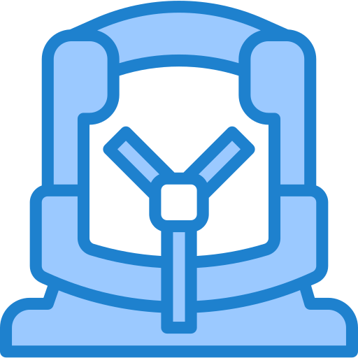 Car seat srip Blue icon