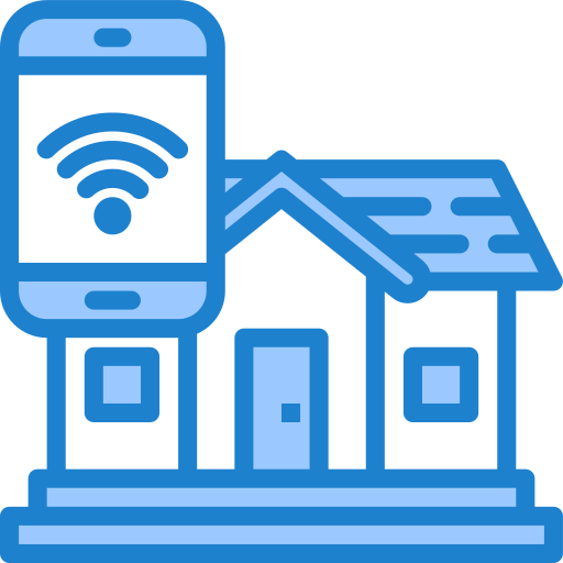 Smart home srip Blue icon