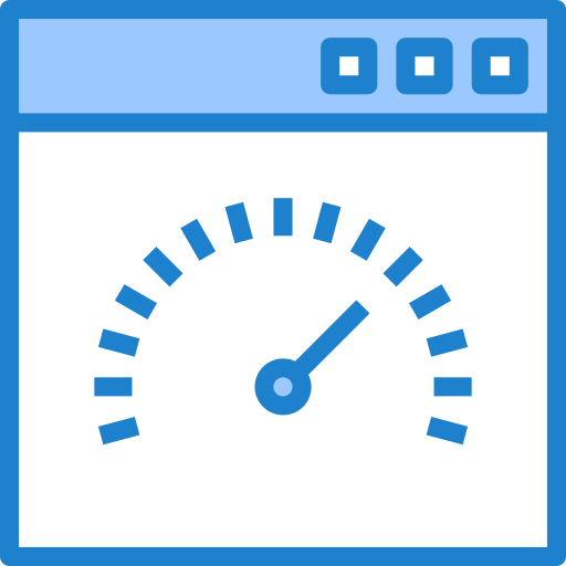 Speedometer srip Blue icon