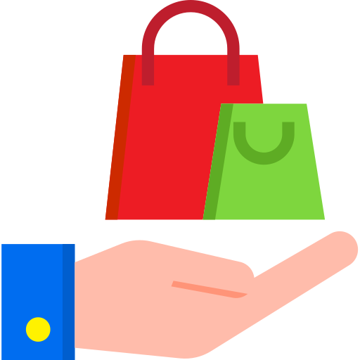 Shopping bag srip Flat icon