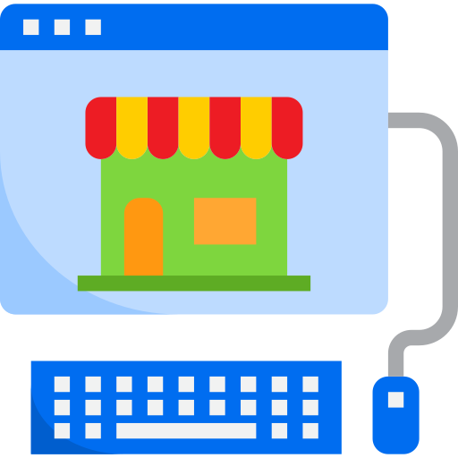 온라인 쇼핑 srip Flat icon