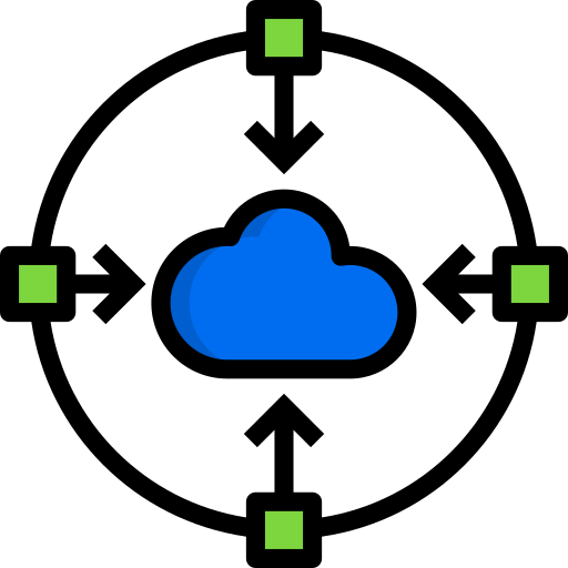 Nube srip Lineal Color icono
