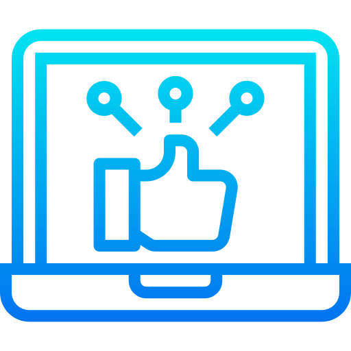 sociaal netwerk srip Gradient icoon