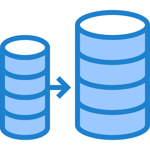 Database srip Blue icon