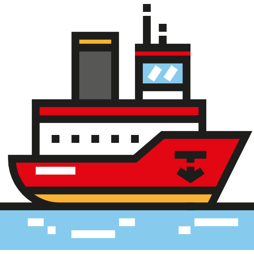 Ship Detailed Straight Lineal color icon