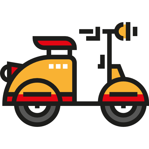 オートバイ Detailed Straight Lineal color icon