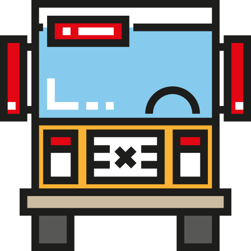 Автобус Detailed Straight Lineal color иконка