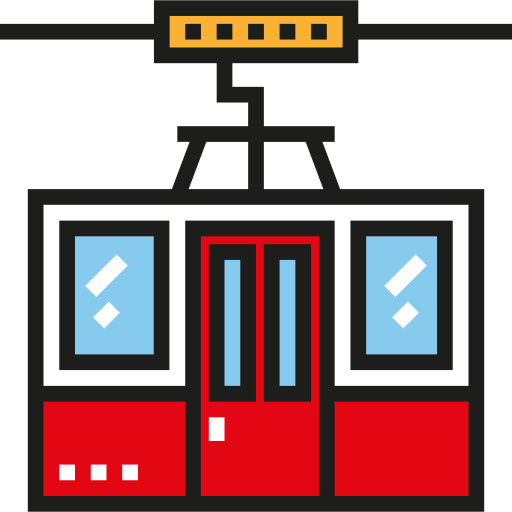 Cable car cabin Detailed Straight Lineal color icon