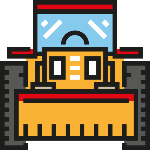 Excavator Detailed Straight Lineal color icon