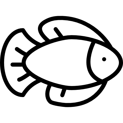 pescado Detailed Rounded Lineal icono