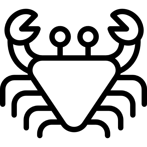 crabe Detailed Rounded Lineal Icône