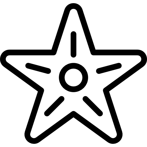 Starfish Detailed Rounded Lineal icon