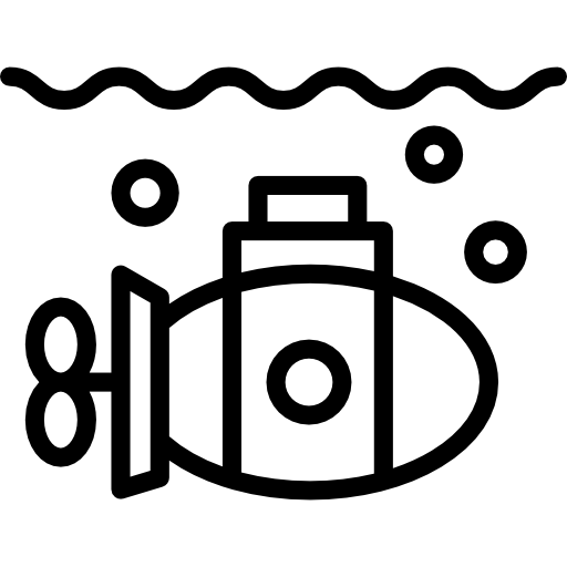 Submarine Detailed Rounded Lineal icon