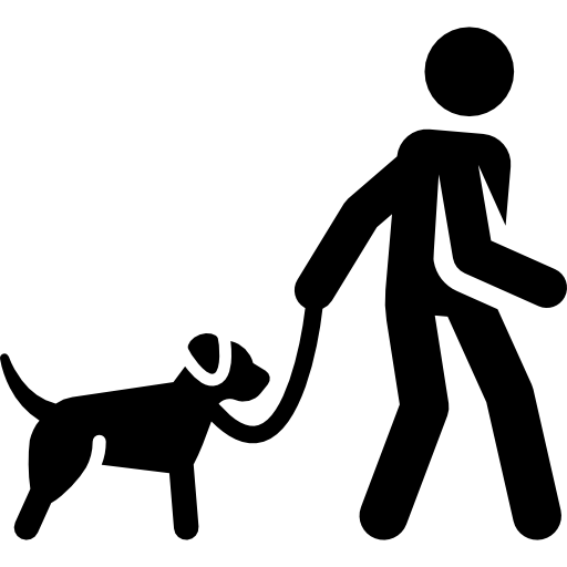 犬を連れて散歩をしている Pictograms Fill icon