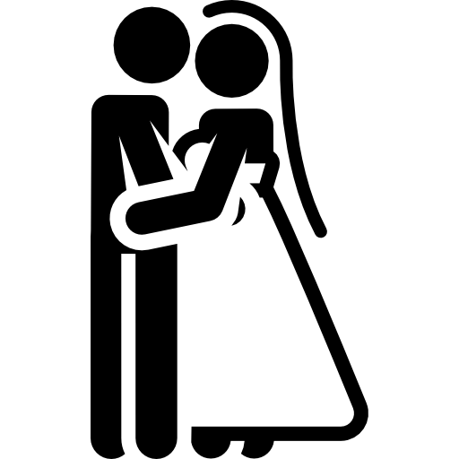 Newlyweds Pictograms Fill icon