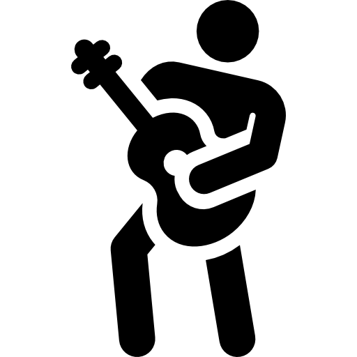 guitarrista Pictograms Fill icono