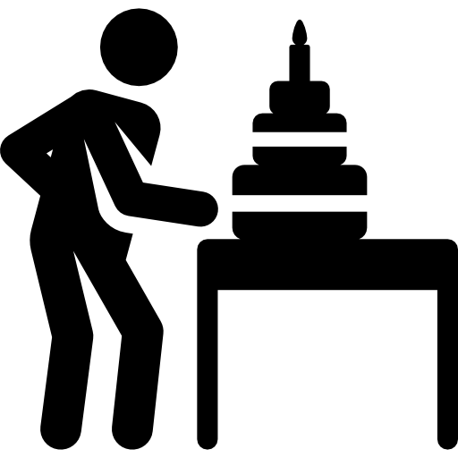 torta di compleanno Pictograms Fill icona