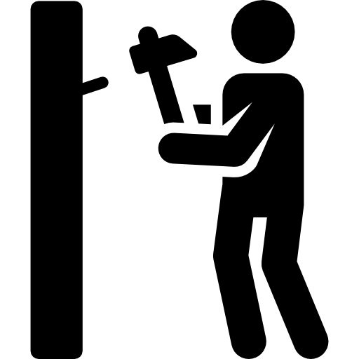Hammering Pictograms Fill icon