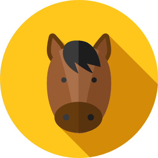 Horse Flat Circular Flat icon