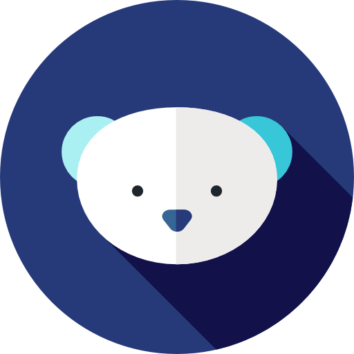 Polar bear Flat Circular Flat icon