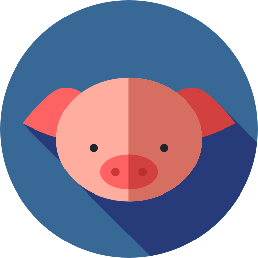 cerdo Flat Circular Flat icono