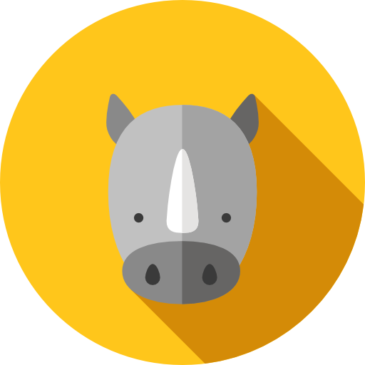 rinoceronte Flat Circular Flat icono