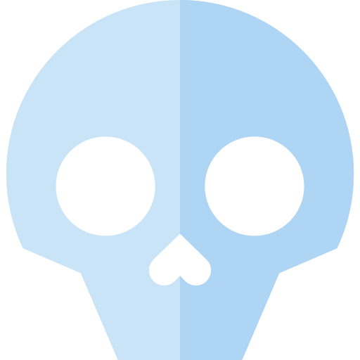 Skull Basic Straight Flat icon