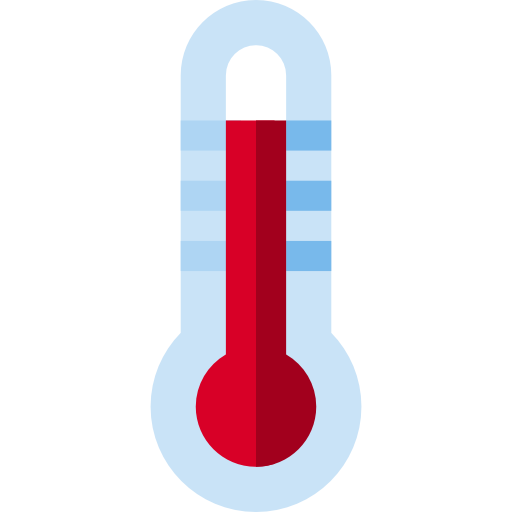 thermomètre Basic Straight Flat Icône