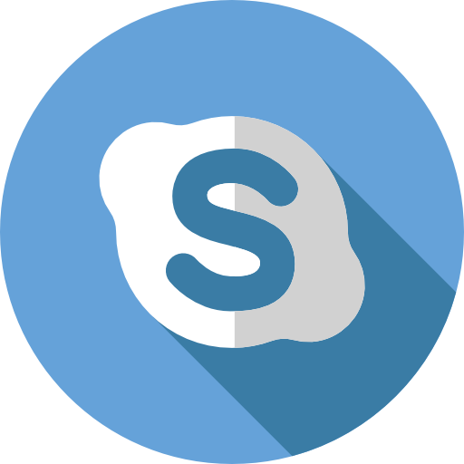 skype'a Flat Circular Flat ikona