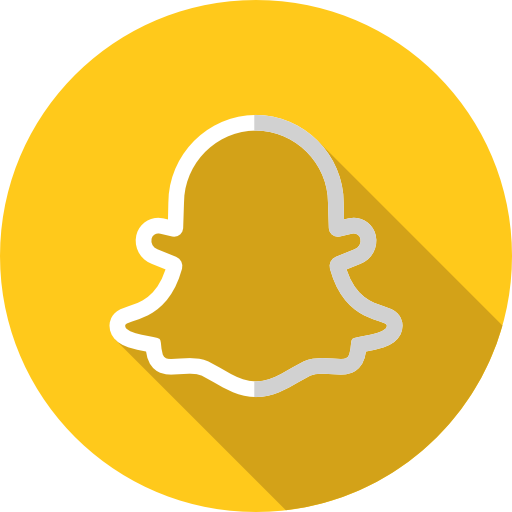 snapchat Flat Circular Flat icoon
