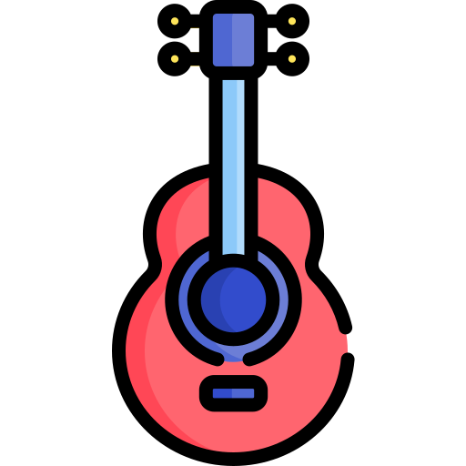 Acoustic guitar Special Lineal color icon