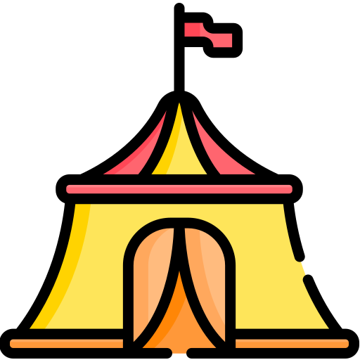 tenda da circo Special Lineal color icona