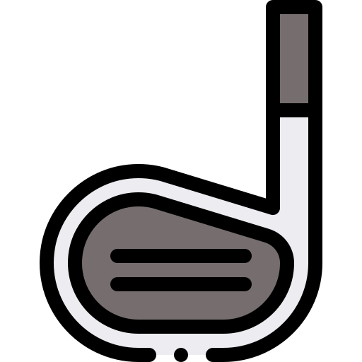 Golf stick Detailed Rounded Lineal color icon