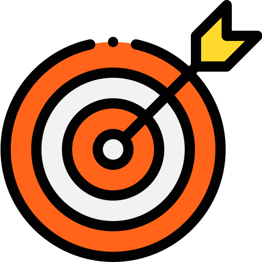 목표 Detailed Rounded Lineal color icon