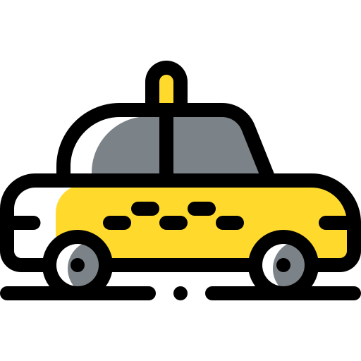 タクシー Detailed Rounded Color Omission icon